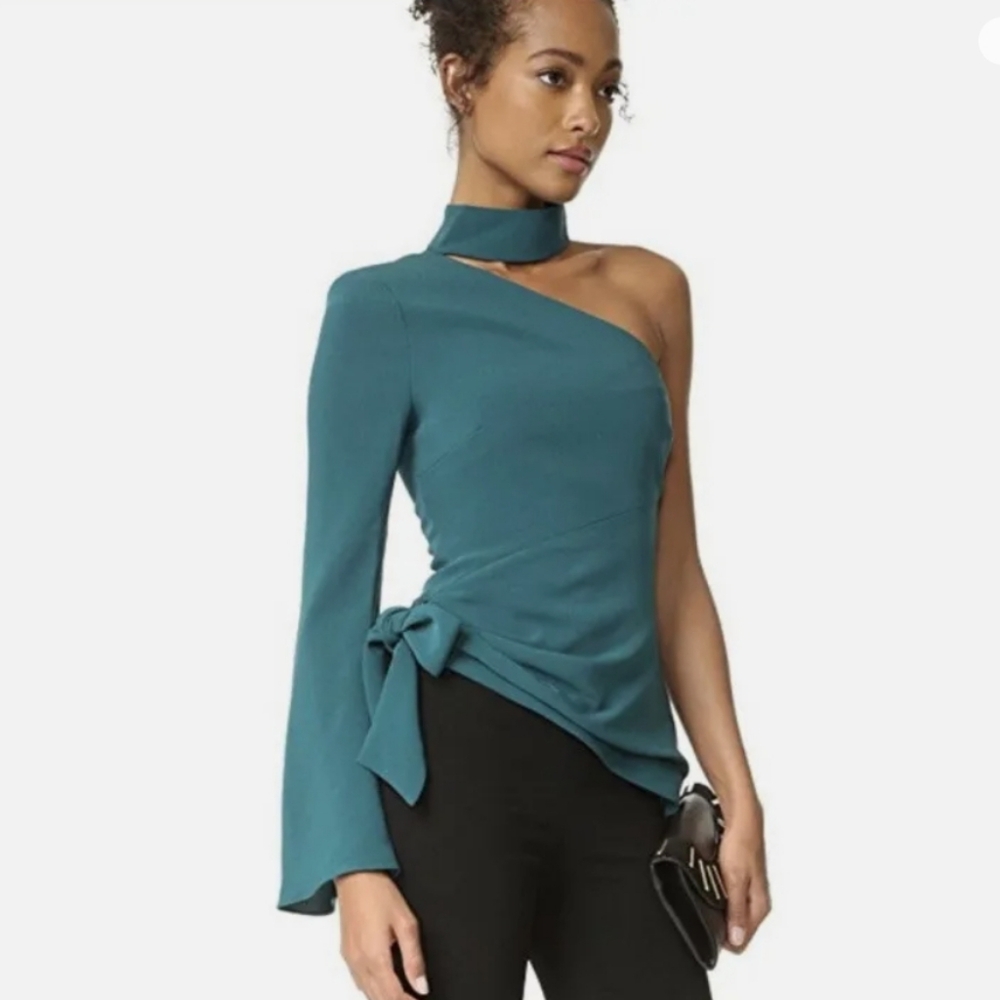 NWOT Cinq A Sept Briah One Shoulder Tide Side Top